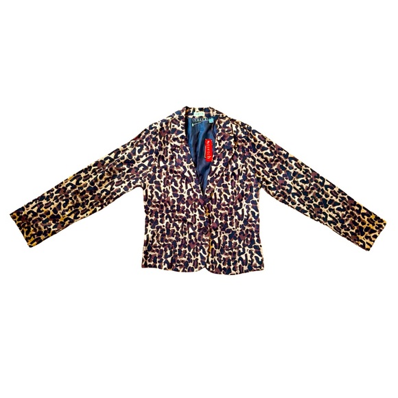 VOICE CHEETAH PRINT BLAZER - Picture 1 of 4
